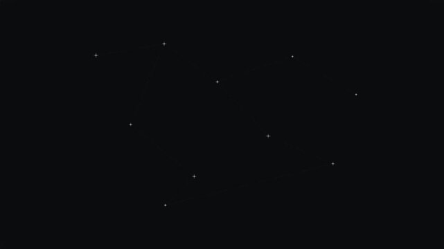 Minimalist representation of the constellation of the sagittarius stars