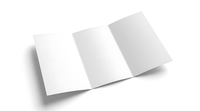 Blank tri fold brochure paper mockup showing three sections for business branding and design display. 3 panel brochure mockup