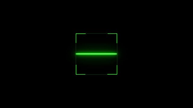 scanner icon animation isolated scanner neon shine icon animation .fingerprint biometric scanning animation.  isolated on black background. 
