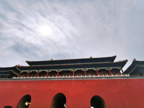Forbidden City (Imperial Palace), Beijing, China, the largest imperial palace of the Chinese feudal dynasty, is located in the center of Beijing, China. 