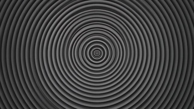 Black and White Hypnotic Spiral Optical Illusion Concentric Circle Design