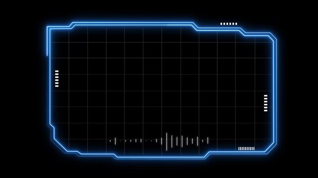 Advanced hud frame layout for digital interface mapping. Structured screen element designed for data analysis display. Futuristic interface frame built for technical visualization systems.