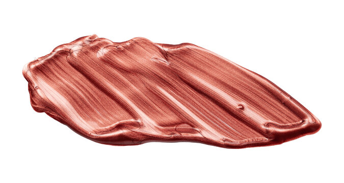 Rose gold metallic brush stroke cosmetic swatch