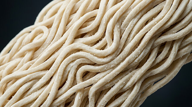 Raw Ramen Noodles Close-up Texture Macro Food Ingredient