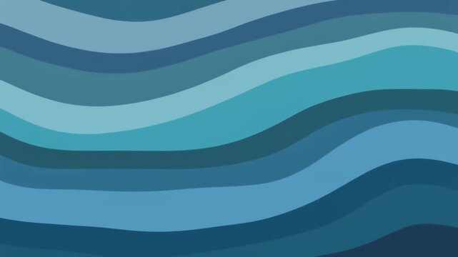 Abstract Wavy Pattern Background with Overlapping Curves in Shades of Blue and Teal