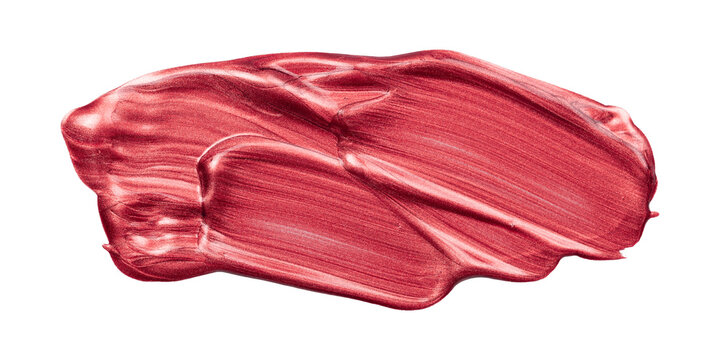 Metallic rose gold cosmetic lipstick smudge stroke