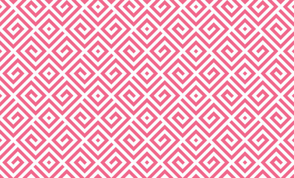 Abstract geometric pattern. A seamless vector background. White and pink ornament. Graphic modern pattern. Simple lattice graphic design