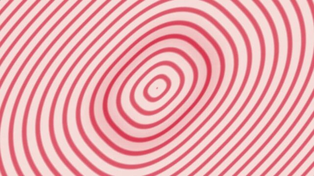 Coral red nested superellipse contours breathing in geometric waves