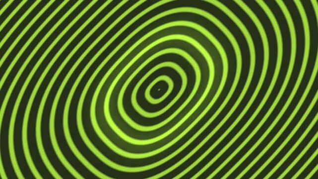 Neon lime nested superellipse contours breathing in geometric waves