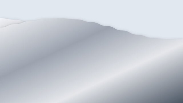 Abstract smooth silver waves flowing across a minimalist background surface