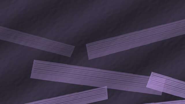 Lilac purple paper tape strip collage sliding across a tactile background