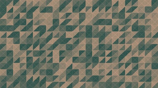 Peach and teal origami crease field with shifting faceted light