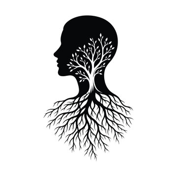 vector illustration of a sketch of tree