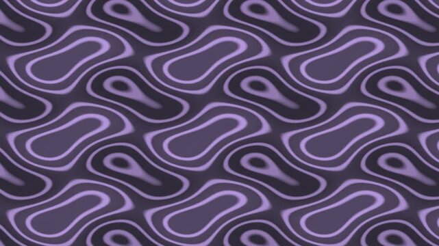 Lilac purple gyroid contour slice with flowing scientific line patterns