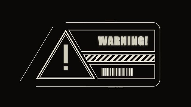 Dynamic Alert Triangle, Bold Signal Bar, and Concise Caution Motif Illustration