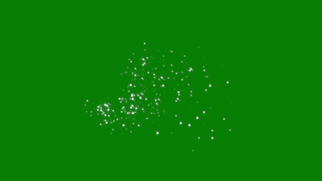 Glitter line transition animation,twinkle-sparkle stars animation,white stars and bokeh lights sparkle,pixie dust path, magic line dust,fairy dust glitter stars trail transition,on a green screen. 4K