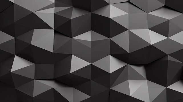 Dark Polygonal Surface with Subtle Motion During a Minimalist Reveal for Abstract Backgrounds