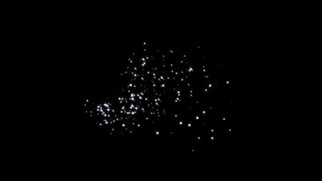 Glitter line transition animation,twinkle-sparkle stars animation,white stars and bokeh lights sparkle,pixie dust path, magic line dust,fairy dust glitter stars trail transition,on a black screen. 4K