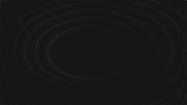 Minimalist spiral pattern formed by subtle dotted lines on dark background