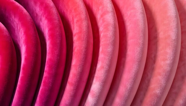 Vibrant pink fabric waves background abstract design.