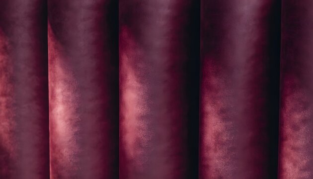 Dark red fabric pleats background abstract texture.