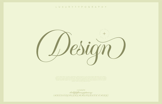 Design Elegant Signature Font, Luxury Calligraphy Script Typeface for Logo and Branding Design