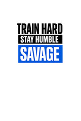 Obraz premium TRAIN HARD Premium Fitness Typography Graphic for Apparel