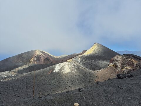 Tajogaite volcan crater in La Palma