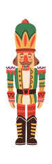 Fototapeta premium Nutcracker Soldier Standing Traditional Cartoon