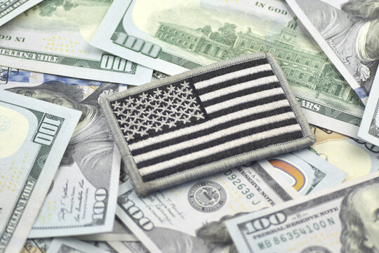 The American patch on the hundred dollar bill. The history of war financing and military support