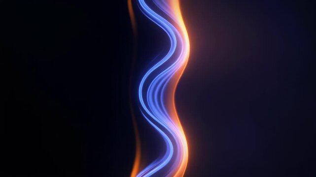 Abstract blurred background with dark blue and orange gradient lights