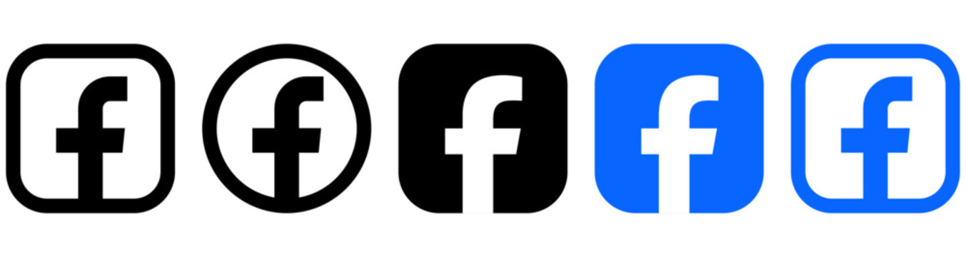 facebook logo. facebook icon , social media icons. social media and social network logos. vector editorial