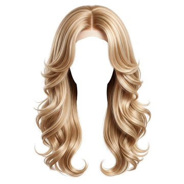 Blonde wig with long curly hair