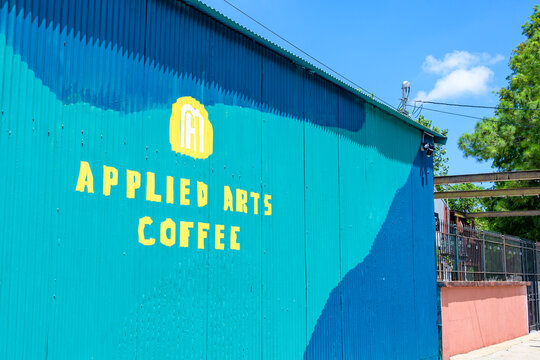 New Orleans, LA, USA - July 26, 2026: Applied Arts Coffee Shop and Roasting Company on Piety Street in the Bywater Neighborhood