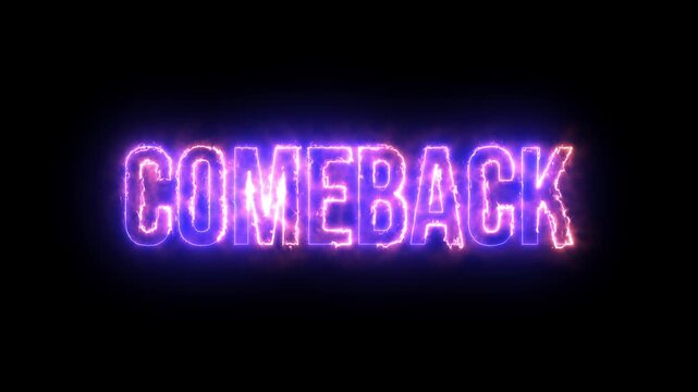 Futuristic Purple Pink Comeback Sign