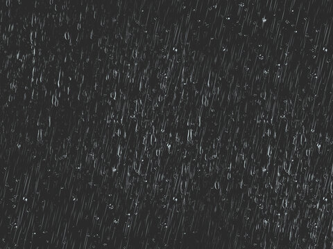 Heavy rain and water drops streaming down glass seamless texture