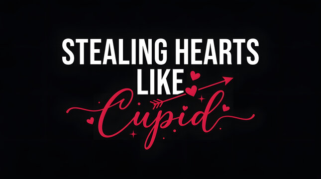 Romantic Valentine's Day t-shirt design with bold text and dripping heart graphic for couples apparel