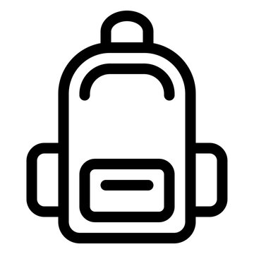 Student School Backpack Bag Line Icon