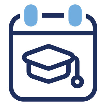 Graduation Day Calendar Event Duo Tone Icon