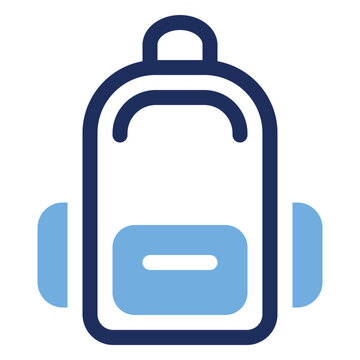 Student School Backpack Bag Duo Tone Icon