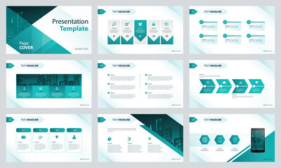 Naklejka premium creative business presentation design template and page layout design for brochure, book, magazine, annual report and company profile, with info graphic elements graph and chart design concept