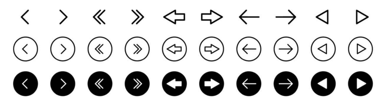 Arrow icons set design buttons