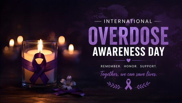 Candle lit for international overdose awareness day
