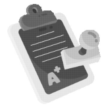 Clipboard with a plus grade paper icon, school and education concept
