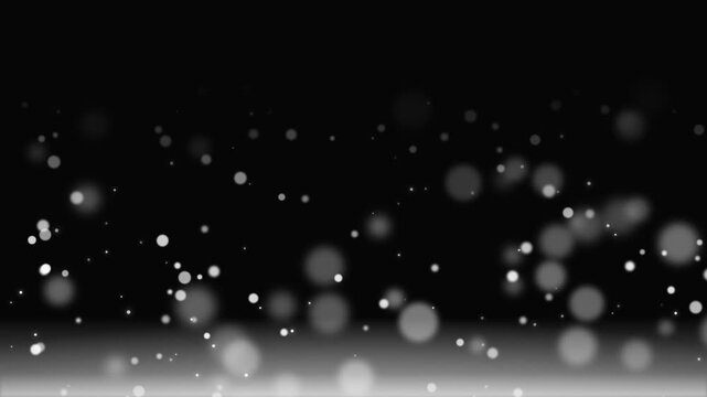 Clean pure white diamond bokeh particles rising with bottom glow seamless loop video overlay 4k