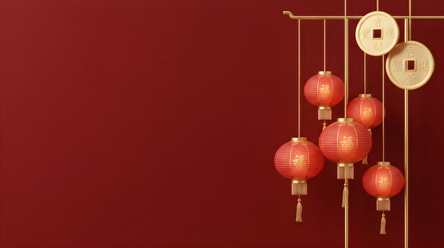 Celebrating the vibrant and auspicious chinese new year with traditional lanterns symbolizing hope prosperity and a fresh start for