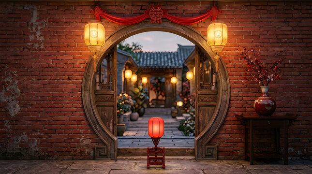 Celebrating the vibrant and joyful chinese new year with traditional decorations lanterns and a rich cultural heritage symbolizing prosperity