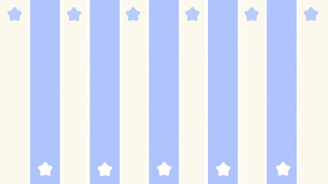 Cute Minimal Blue And Yellow Striped Line Wallpaper With Star Decoration Cute Video Background