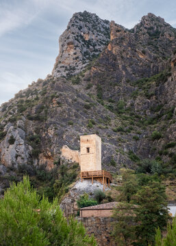 Standing on a rocky outcrop above the Cidacos river the Castle of Arnedillo in the Rioja region of Spain dates back to the 12th century