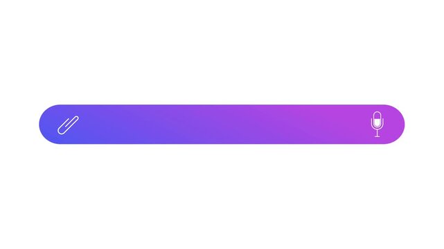 Gradient UI search bar and AI prompt input animation on white background